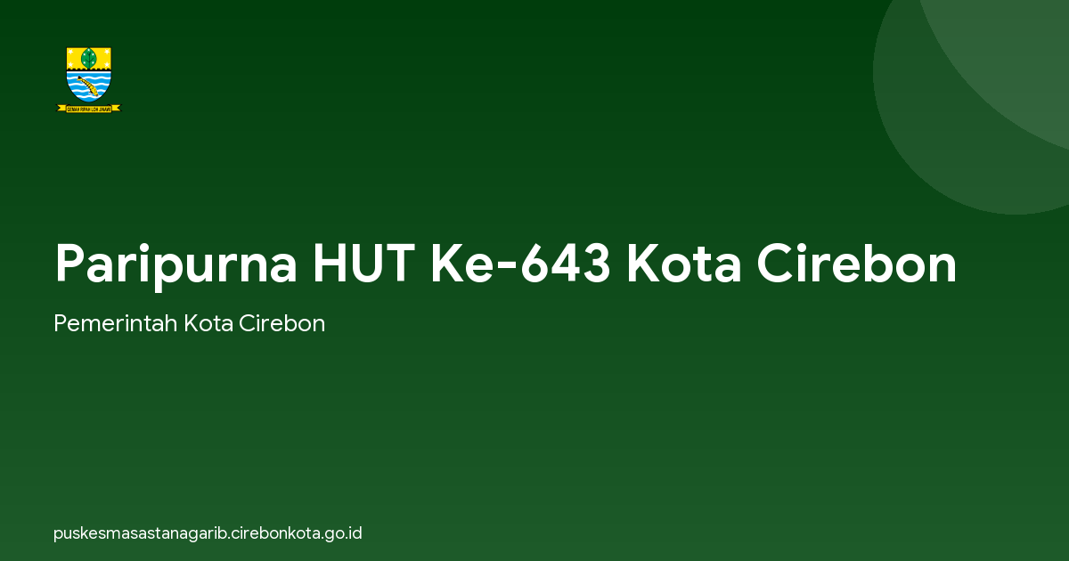 Paripurna HUT Ke-643 Kota Cirebon