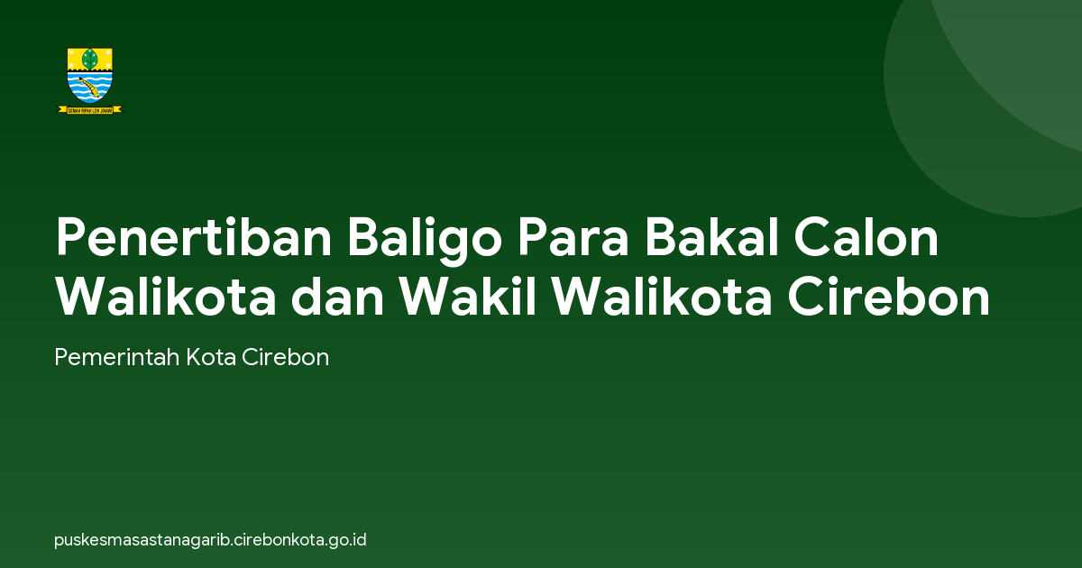 Penertiban Baligo Para Bakal Calon Walikota dan Wakil Walikota Cirebon