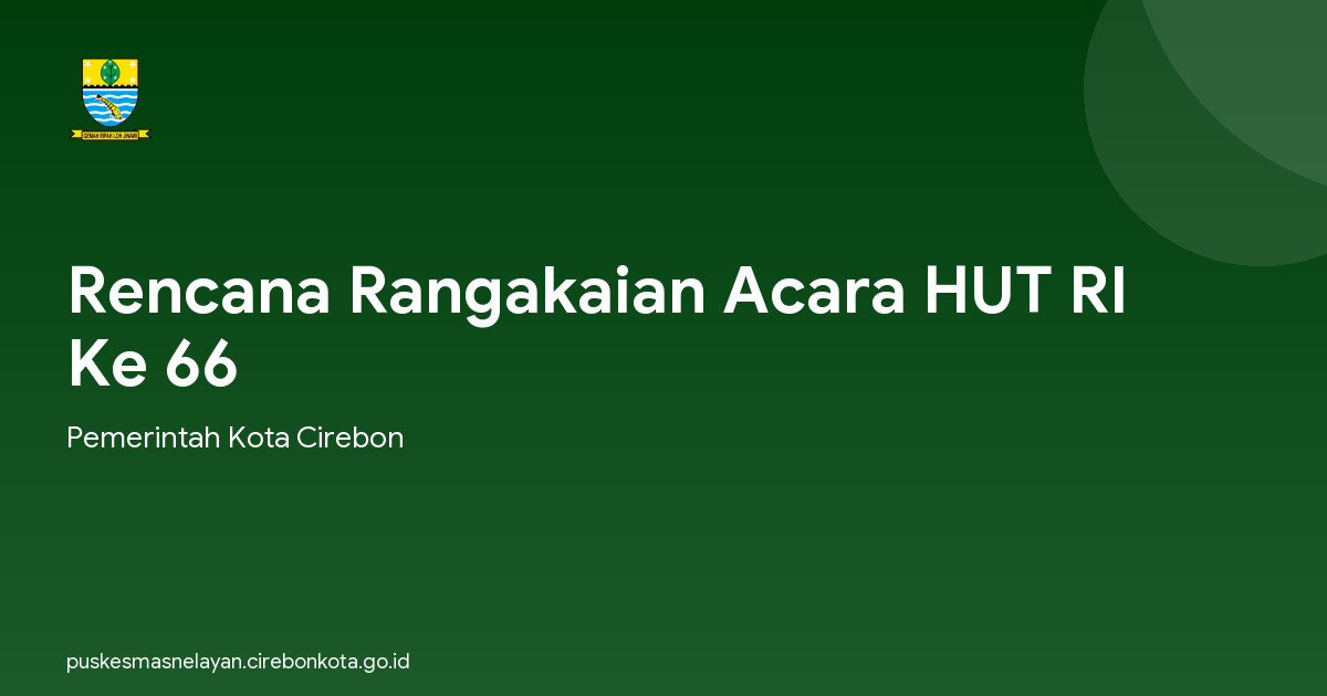 Rencana Rangakaian Acara HUT RI Ke 66