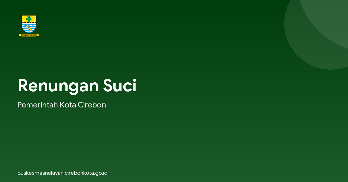 Renungan Suci